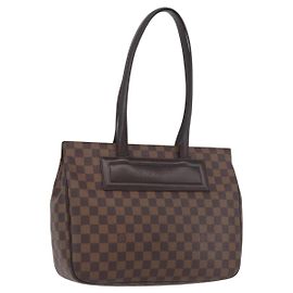 LOUIS VUITTON Tote Bag Parioli PM Damier Ebene N51123 Auth LV ka3348