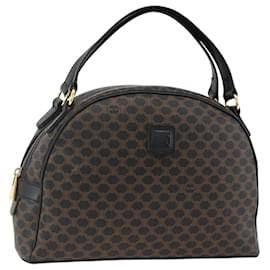 Borsa a mano in tela Macadam CELINE in pelle PVC nera e oro Auth AMZ525A - Céline