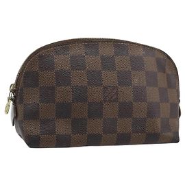 LOUIS VUITTON Kosmetiktäschchen PM Damier Ebene N47516 Authentisch LV BA11689