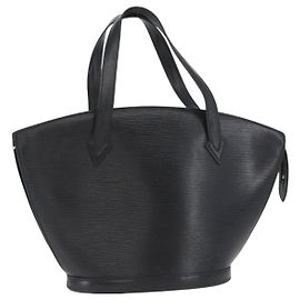 LOUIS VUITTON Borsa a Mano Epi Saint Jacques Nera M52272 LV Auth ARZ500