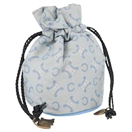 Céline Pochette in tela Macadam C di CELINE Azzurro Chiaro Auth AMZ028A