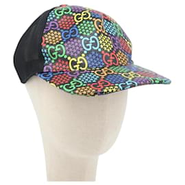 Cappello GUCCI GG Psichedelico PVC Multicolore 517074 Auth YKZ486A - Gucci