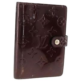 LOUIS VUITTON Agenda PM Vernis Planificateur de Jour Rouge Favist R21072 LV Auth bs34184