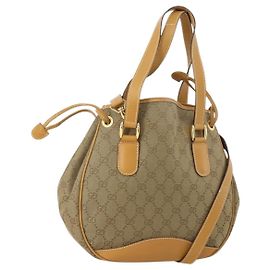 Borsa Tote GG Canvas Gucci 2in1 Beige Oro 000 2854 0282 Auth gh1838