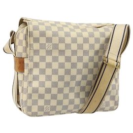 LOUIS VUITTON Borsa a Spalla Naviglio Damier Azur N51189 LV Auth BSZ491
