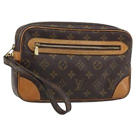 LOUIS VUITTON Clutch Marly Dragonne GM Monogram M51825 LV Auth ep13933
