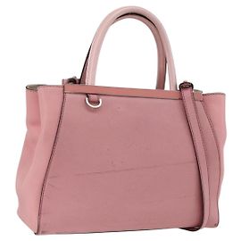 Borsa FENDI To joule in pelle 2 in 1 rosa argento Auth ARZ591