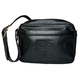 Vintage Givenchy Leder Schultertasche Schwarz