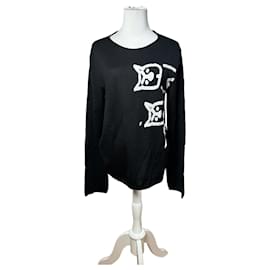 Vintage Comme Des Garçons Wollpullover schwarz-weiß M - Comme Des Garcons