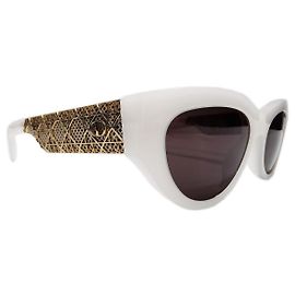 Christian Dior Dior Cat Eyes Sonnenbrille in Weiß & Gold - DioRésille B11 95F0