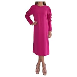 Vestido rosa de viscose Dries Van Noten
