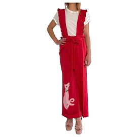 Autre Marque Mono rojo de lana Vivetta con volantes
