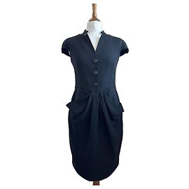 Vestido Christian Dior de seda negra
