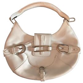 Jimmy Choo Tulita Charm Borsa a Spalla Piccola in Pelle Bianca