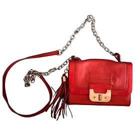 Diane Von Furstenberg Mini Harper Borsa a Tracolla in Pelle Rossa