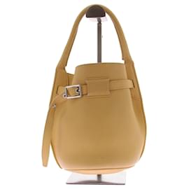 "Big bag" Eimer Tasche aus gelbem genarbtem Kalbsleder - Céline
