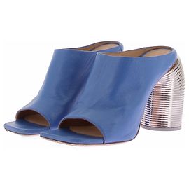 Off White Mule con tacco blu