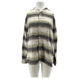 Chemise bleue gris en coton - Autre Marque