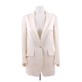 Blazer en satin blanc Yves Saint Laurent