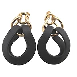 Boucles d'oreilles pendantes en cuir Villevolte GM d'Hermès