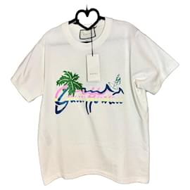 Camiseta Gucci de algodón blanco con estampado