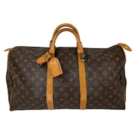 Borsa da viaggio Keepall 50 in tela Monogram Louis Vuitton - Bagagli vintage