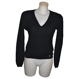 Gianni Versace Wollpullover Schwarz