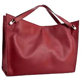 The Row Alexia Top-Handle Bag Amaranto Red Leather - The row