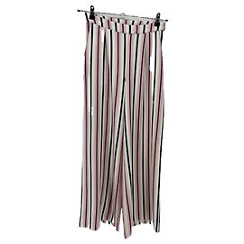 Autre Marque Marineblau und rosa gestreifte Hose