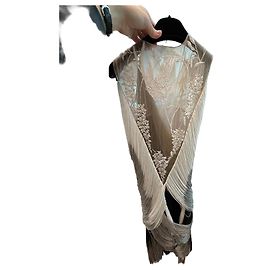 Vestido Alexander McQueen de seda con flecos efecto ombré