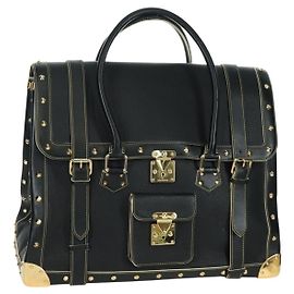 LOUIS VUITTON Borsa a Mano Suhari Extravagan in Pelle Nera LV Auth AMZ548SM