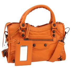Sac à main en cuir LuCity de BALENCIAGA 2 en 1 Orange 300295 Auth ka3266M