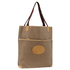 GUCCI Micro GG Supreme Web Sherry Line Bag PVC Beige 002 983 0054 Auth gh1966