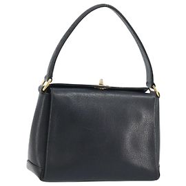 Borsa a mano GUCCI in pelle nera e oro 000 26 0025 Auth ep13973