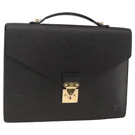 LOUIS VUITTON Epi Porta Documenti a Tracolla Briefcase Nera M54462 Auth ka3413