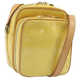 LOUIS VUITTON Borsa Wooster Monogram Vernis Giallo Lime M91075 LV Auth ep13931
