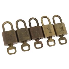 LOUIS VUITTON Set di 5 Lucchetti in Metallo Dorato LV Auth 173291