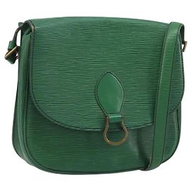 LOUIS VUITTON Bolso de Hombro Epi Saint Cloud GM Verde M52194 LV Auth bs34130
