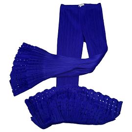 Vintage Issey Miyake Plissee-Hose Blau