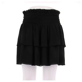 Saia de seda preta Saint Laurent