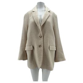 Rouje Blazer crema de lana y algodón