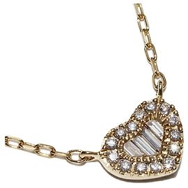 Autre Marque Collana Pendente Cuore Bellesiora K18YG Diamante 0,14 ct