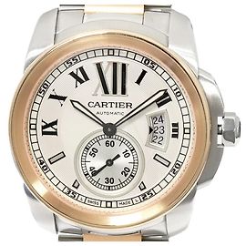 Cartier Calibre de Cartier Uhr mit weißem Zifferblatt W7100036