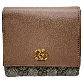 Portafoglio medio bicolore Gucci GG Supreme Double G