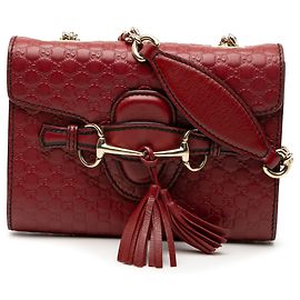 Gucci Rosso Mini Microguccissima Emily Crossbody