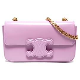 Bolso de hombro Celine Triomphe en piel de ternera rosa - Céline