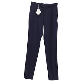 Pantaloni in Gabardine Brunello Cucinelli in Cotone Blu Navy