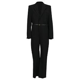 Mono Tuxedo con Solapa en Algodón Negro de Bottega Veneta