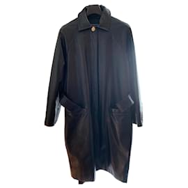 Black leather coat Versus Gianni Versace - Versus Versace