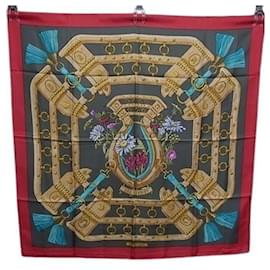 Grande sciarpa in seta multicolore Hermès
